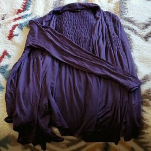 Purple cardigan